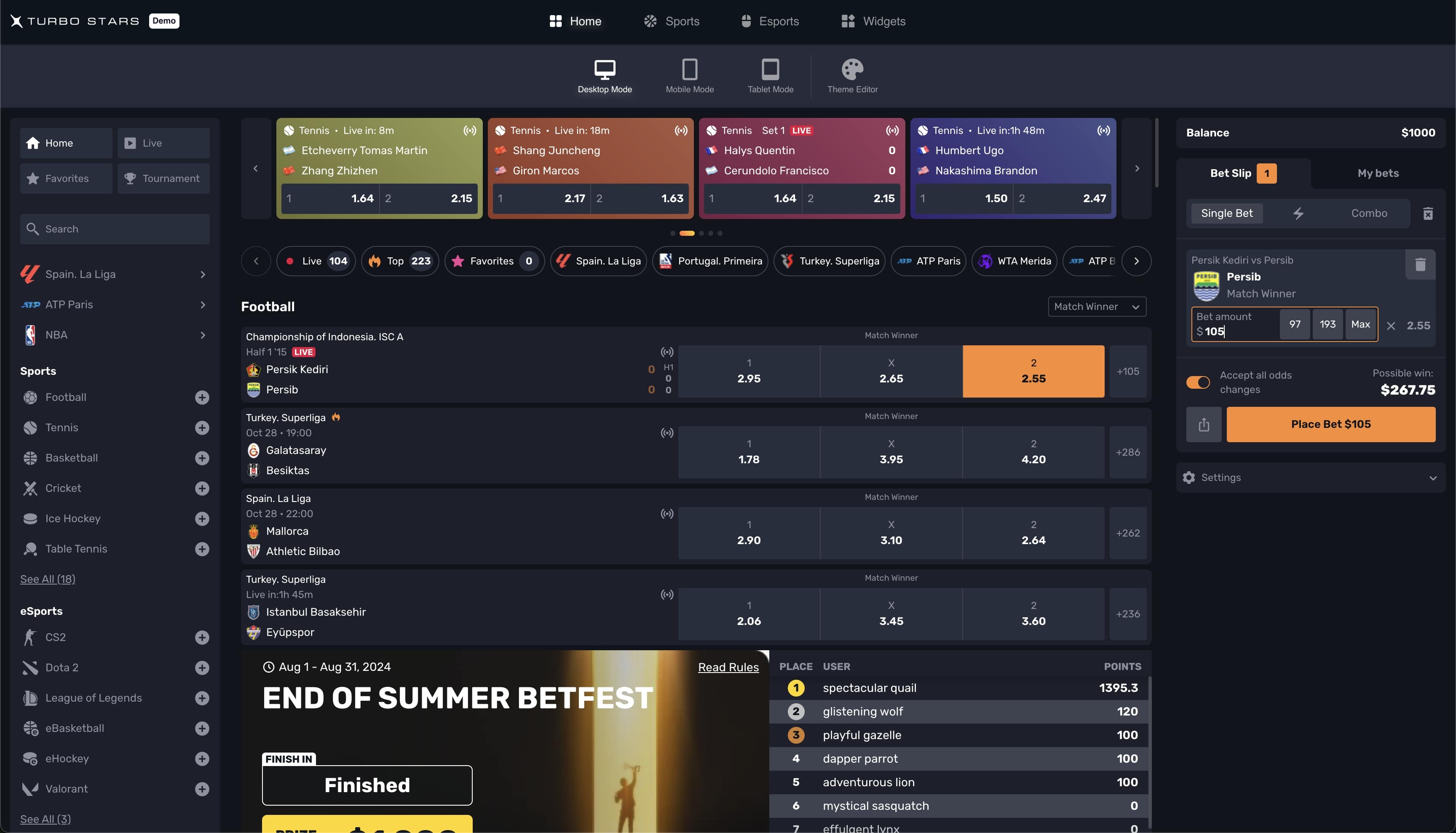 Desktop iFrame — correct layout