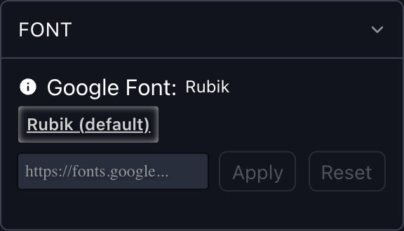 Theme Editor — Fonts